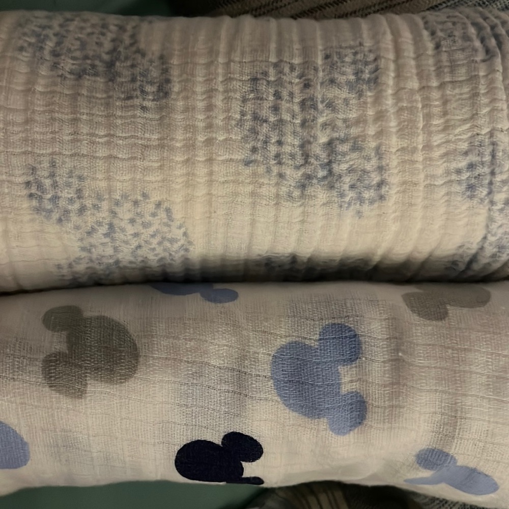 Aden and Anais Mickey Mouse swaddles